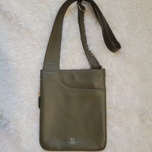 Radley London Leather Crossbody Olive Green